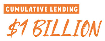 $1 Billion Cumulative Lending Graphic
