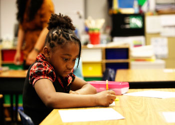 Student at desk