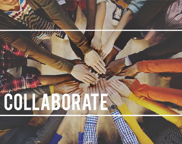 collaborate graphic with hands together