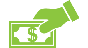 Hand holding a dollar