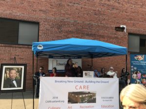 CARE Center - Groundbreaking 1 - pic of founder on left