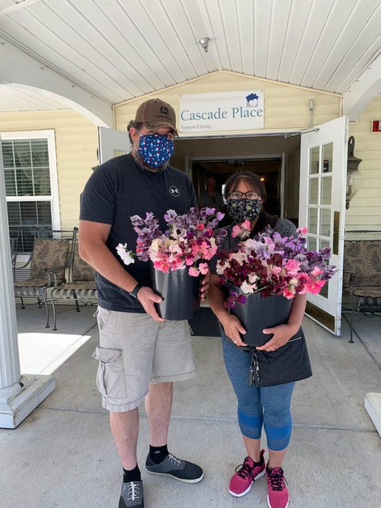 CCDFI Staff Donates Homegrown Bouquets to Senior Community