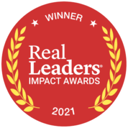 Real Leaders Impact Awards Winner Logo - 2021
