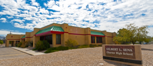 Exterior view of Gilbert L. Sena Charter High School - Albuquerque, NM