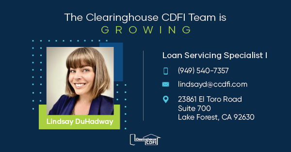 Lindsay DuHadway, Loan Servicing Specialist I - Clearinghouse CDFI