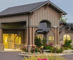 Cropped entrance view of Windsong at Eola Hills memory care community in Salem, OR
