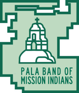 Pala Band of Mission Indians logo featuring mission-style architecture, representing a 2025 AHEAD Economic Development Grant Program sponsor.
