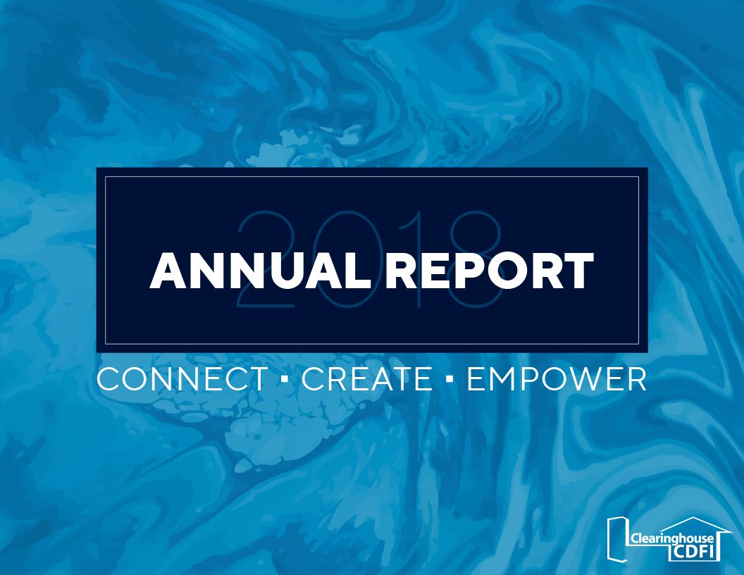 Cover of Clearinghouse CDFI's 2018 Annual Report