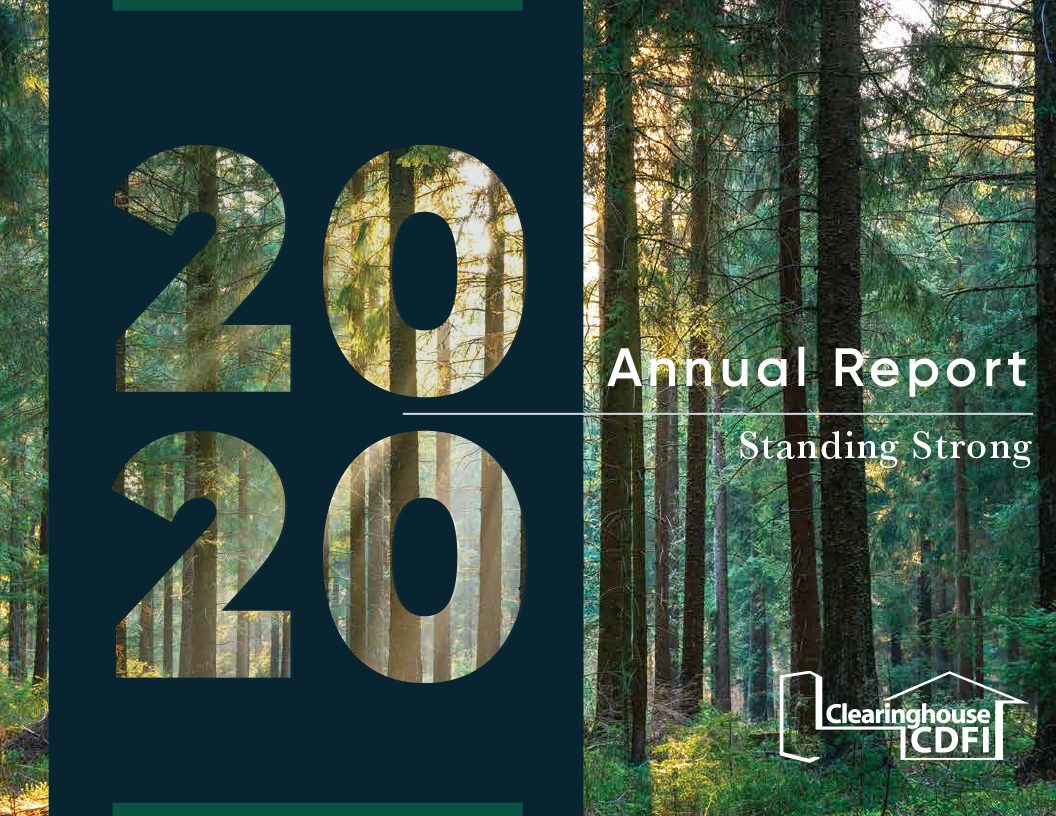 Cover of Clearinghouse CDFI's 2020 Annual Report