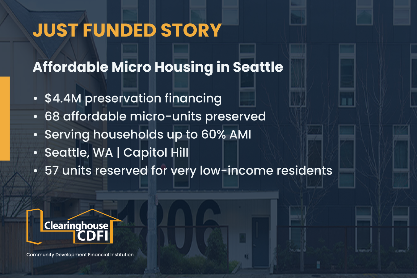 Showcasing of a project done by Clearinghouse CDFI